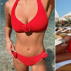 Show Me Your MuMu Malta Scarlet Knit Rose Floral Top size small  NWOT